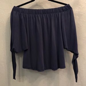 Blue Off Shoulder Top